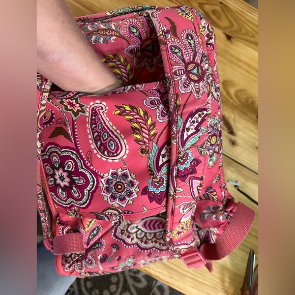 Vera Bradley Call me Coral Laptop backpack Retired pattern 034 - Picture 10 of 15